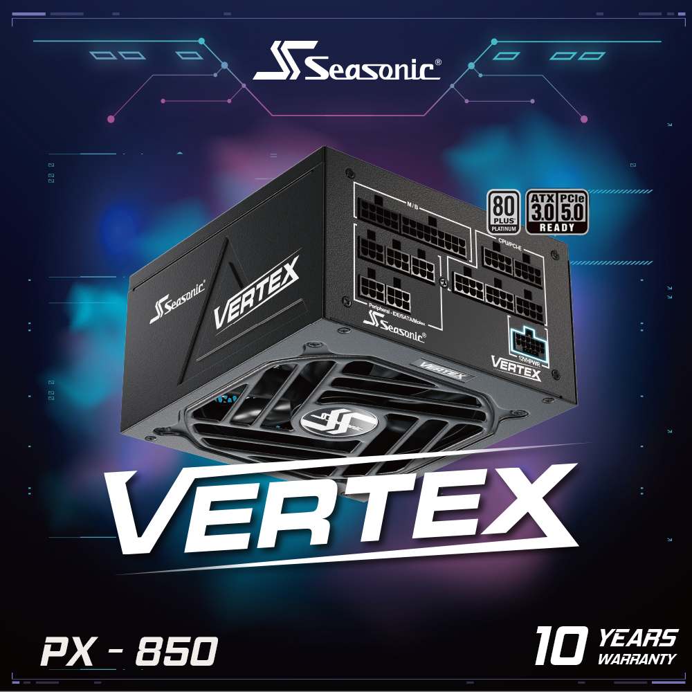 海韻 Seasonic VERTEX PX-850 ATX3.0電源供應器 白金/全模