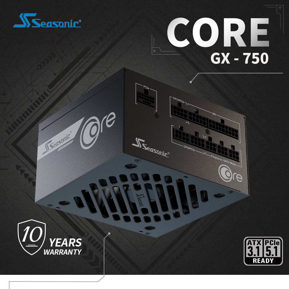 海韻 Seasonic ATX3 CORE GX-750 金牌全模