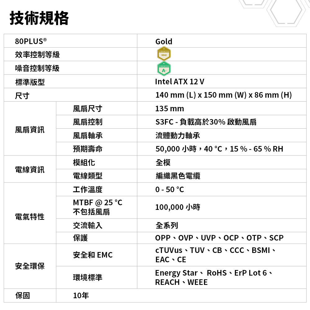 Seasonic 海韻 ATX3 Focus GX-850 金牌全模