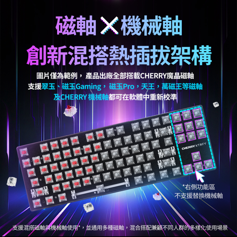 Cherry 無線三模 MX8.2 PRO TMR TKL 白-魔晶磁軸