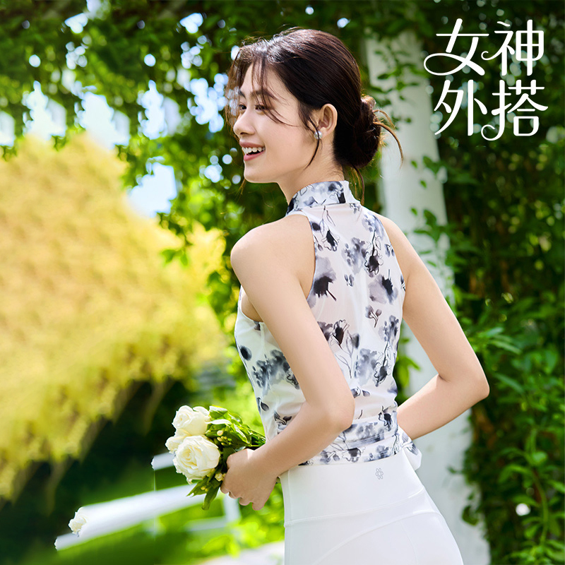QUEEN YOGA瑜伽時尚運動背心寬松顯瘦薄外搭祼感透氣外搭
