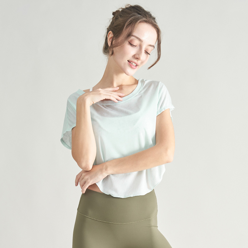 QUEEN YOGA春夏短袖運動罩衫