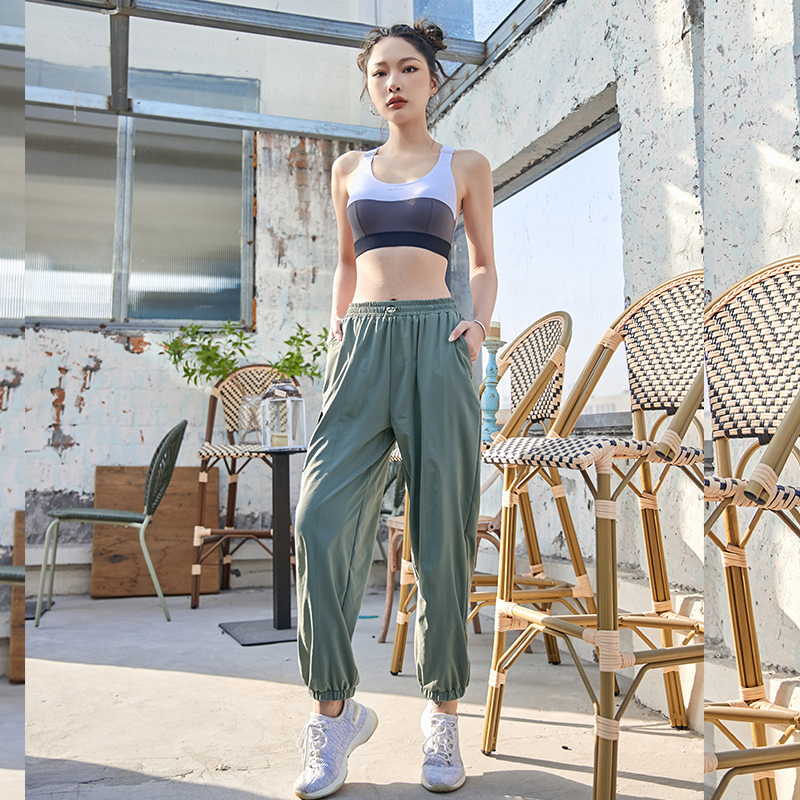 QUEEN YOGA新款休閒運動褲防水材質工裝褲
