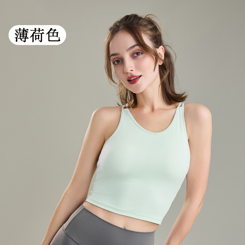 QUEEN YOGA運動健身瑜伽運動背心（內含胸墊）