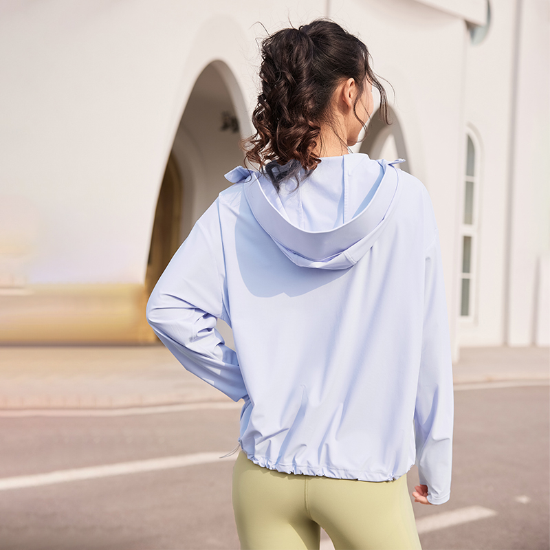 QUEEN YOGA瑜伽簡約寬鬆防曬外套