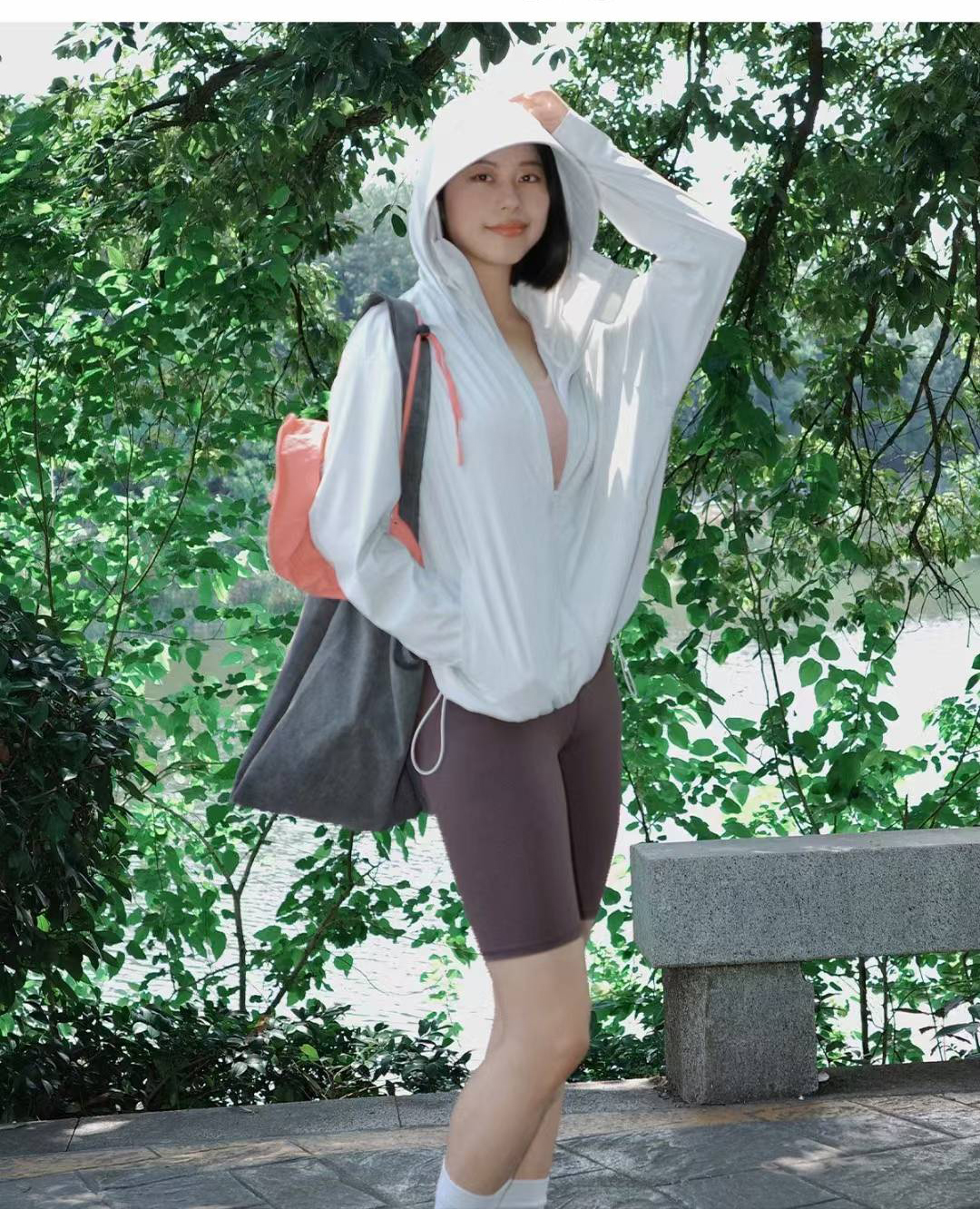 QUEEN YOGA瑜伽簡約寬鬆防曬外套