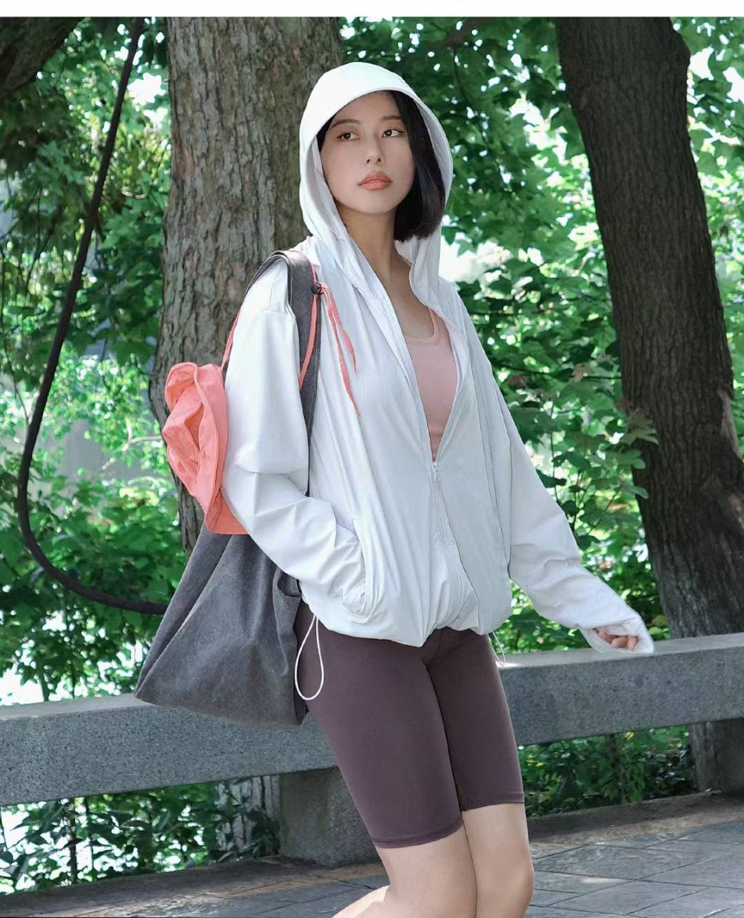 QUEEN YOGA瑜伽簡約寬鬆防曬外套