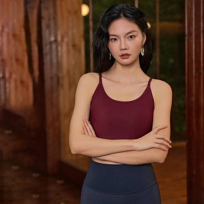 QUEEN YOGA瑜伽新款專業時尚高級感健身運動BRA小可愛（固定一體杯）