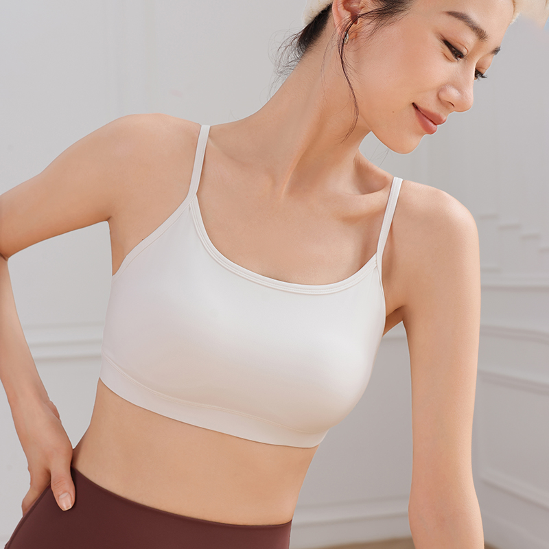 QUEEN YOGA瑜伽基礎可愛圓領優雅透氣瑜伽BARA內衣運動健身小可愛（附贈可拆卸胸墊）