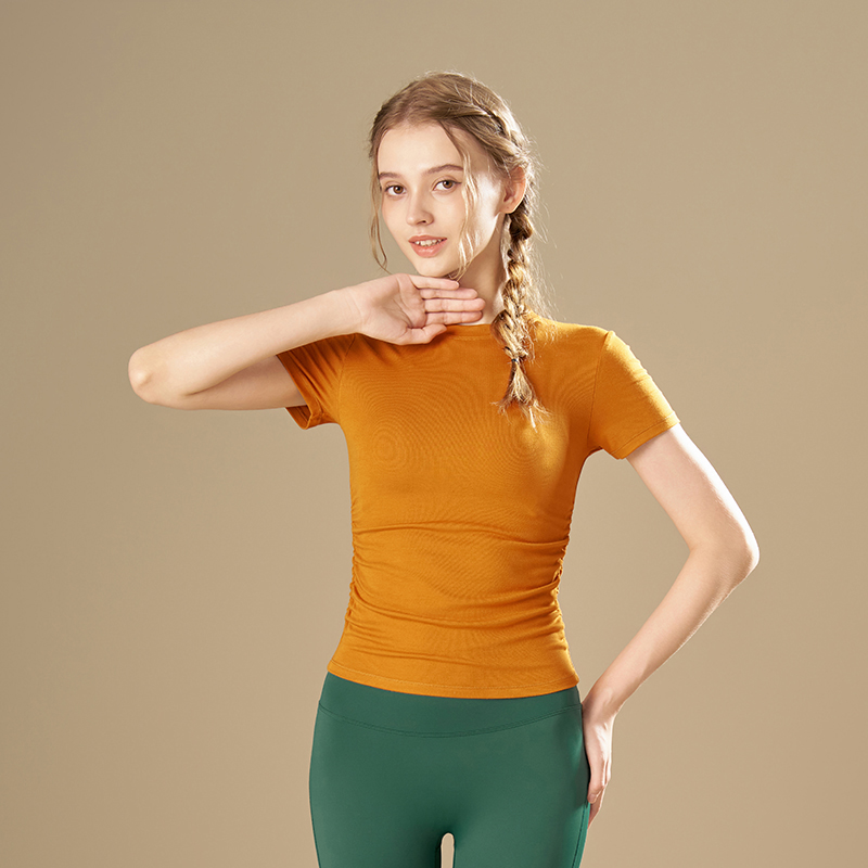QUEEN YOGA修身運動瑜珈短袖罩衫