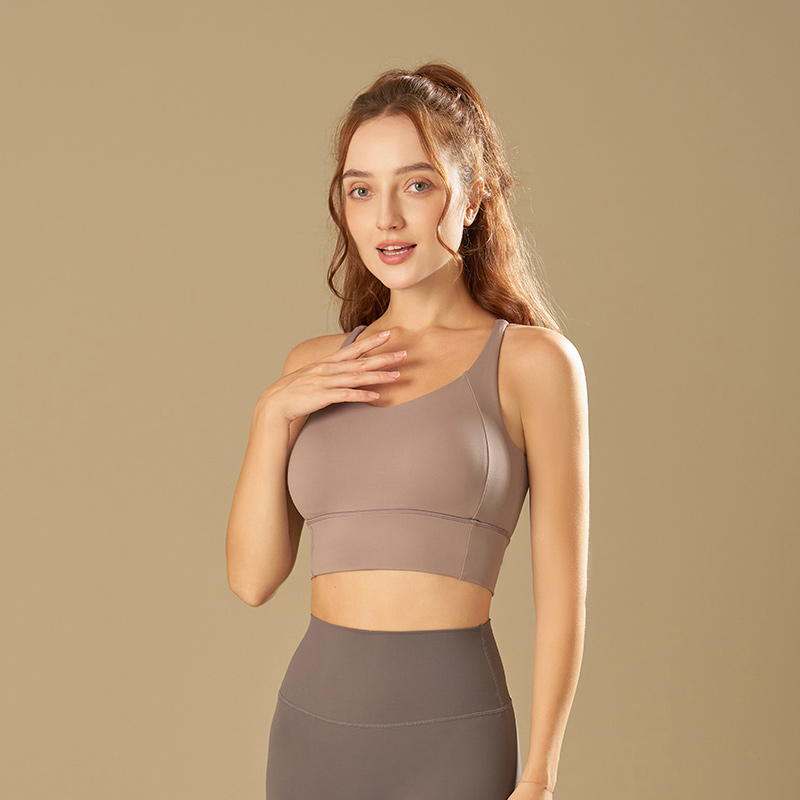 QUEEN YOGA後背雙線交叉運動瑜珈背心（內含胸墊）
