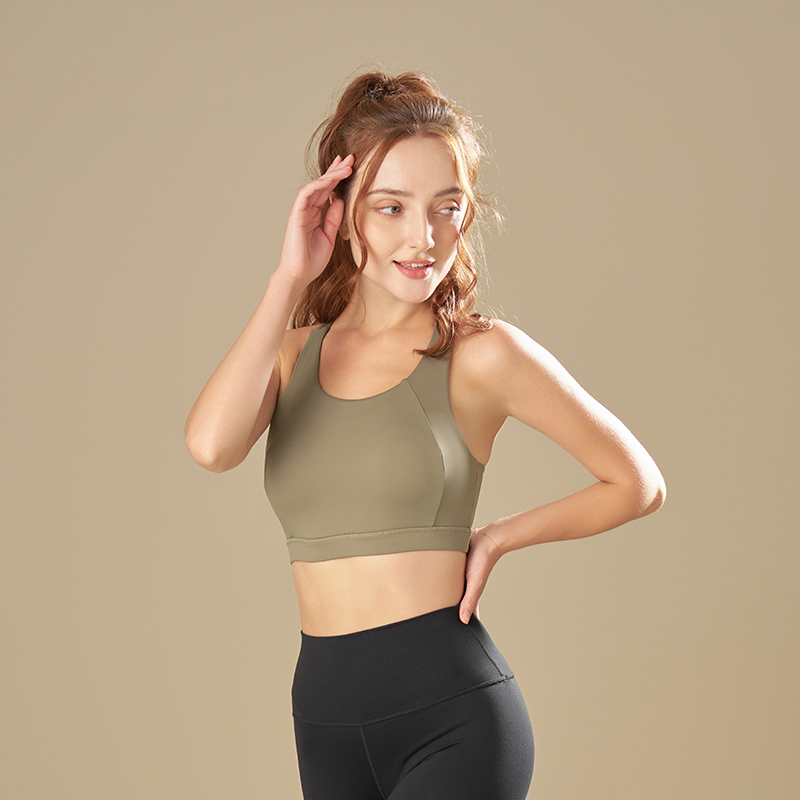 QUEEN YOGA後背交叉聚攏運動瑜伽Bra(附胸墊）