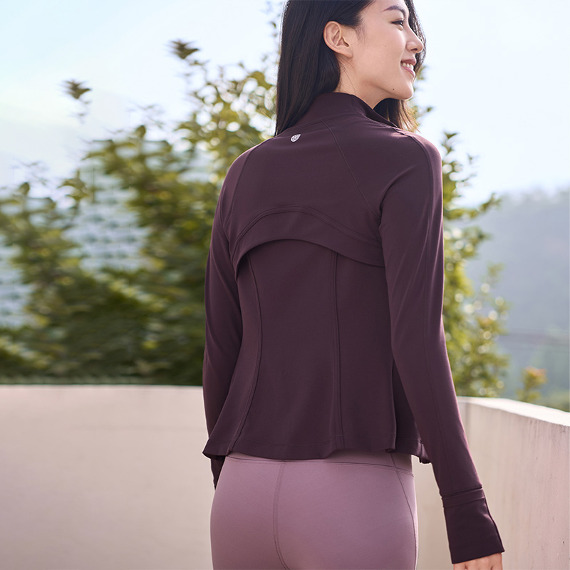 QUEEN YOGA瑜伽服修身收腰顯瘦戶外運動時尚跑步騎行外套