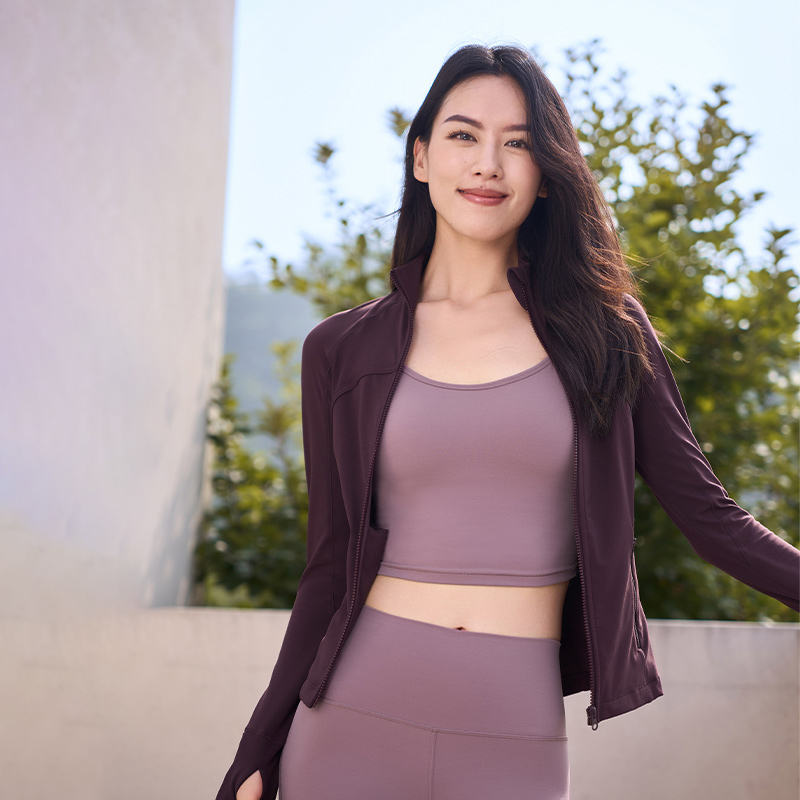 QUEEN YOGA瑜伽服修身收腰顯瘦戶外運動時尚跑步騎行外套