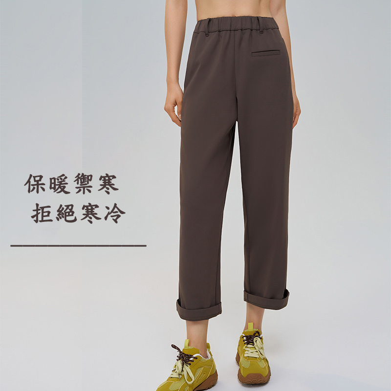 QUEEN YOGA摩登復古加絨九分褲
