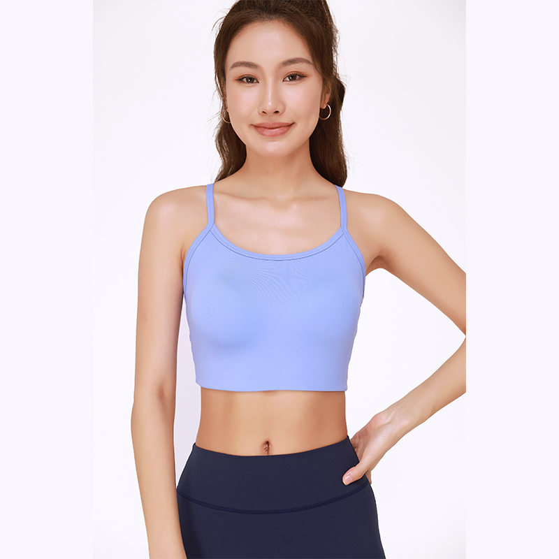 QUEEN YOGA性感小V背運動健身瑜珈BRA(固定一體式胸墊)