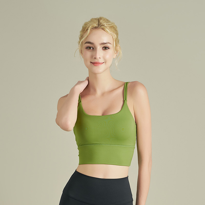 QUEEN YOGA吊帶短版運動瑜珈背心(附可拆卸式胸墊)