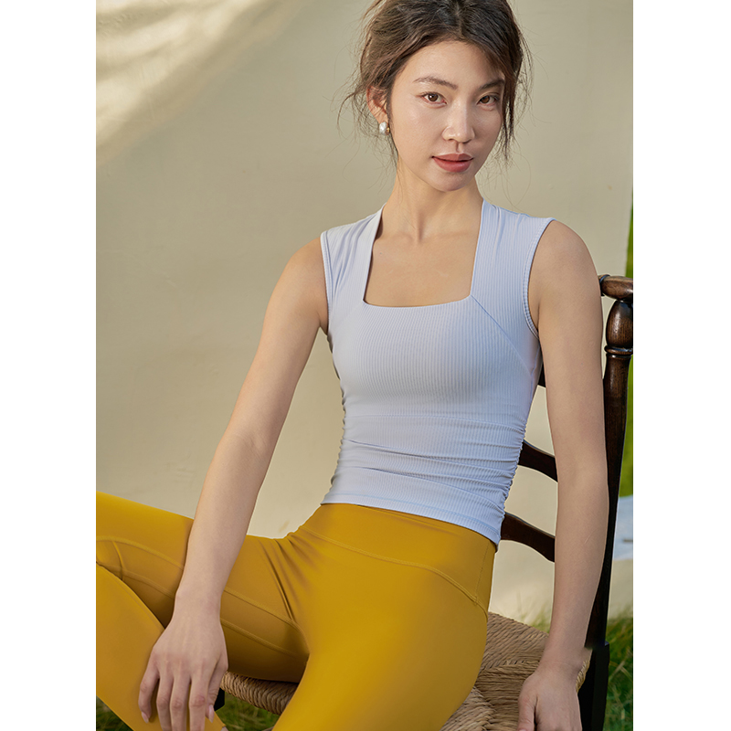 QUEEN YOGA瑜伽服新款專業高端時尚高級感健身運動背心小可愛（附贈拆卸式胸墊）