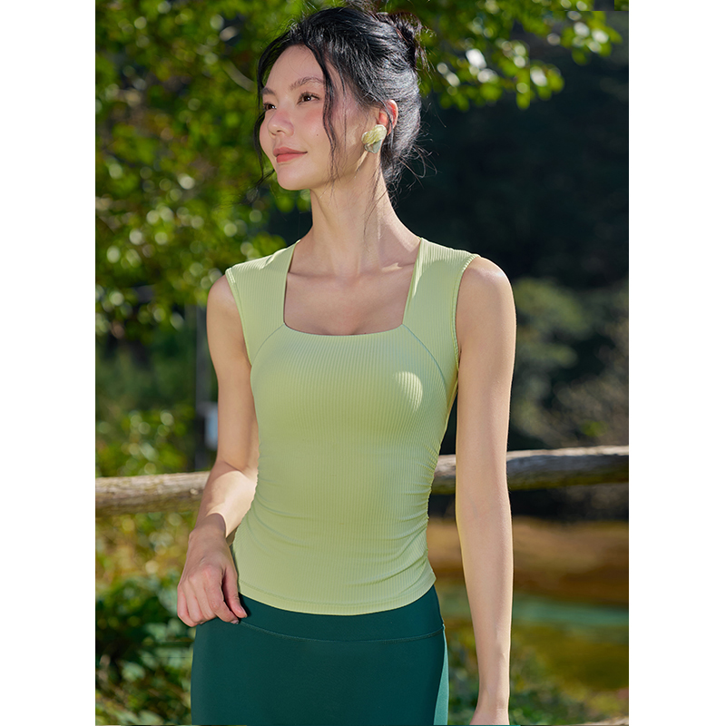 QUEEN YOGA瑜伽服新款專業高端時尚高級感健身運動背心小可愛（附贈拆卸式胸墊）