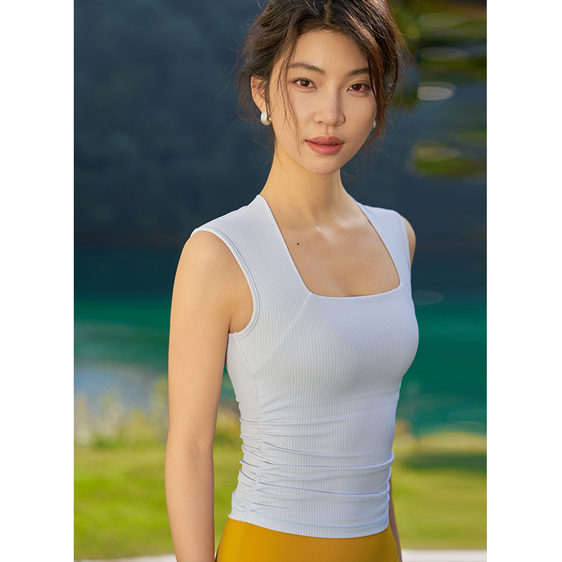 QUEEN YOGA瑜伽服新款專業高端時尚高級感健身運動背心小可愛（附贈拆卸式胸墊）