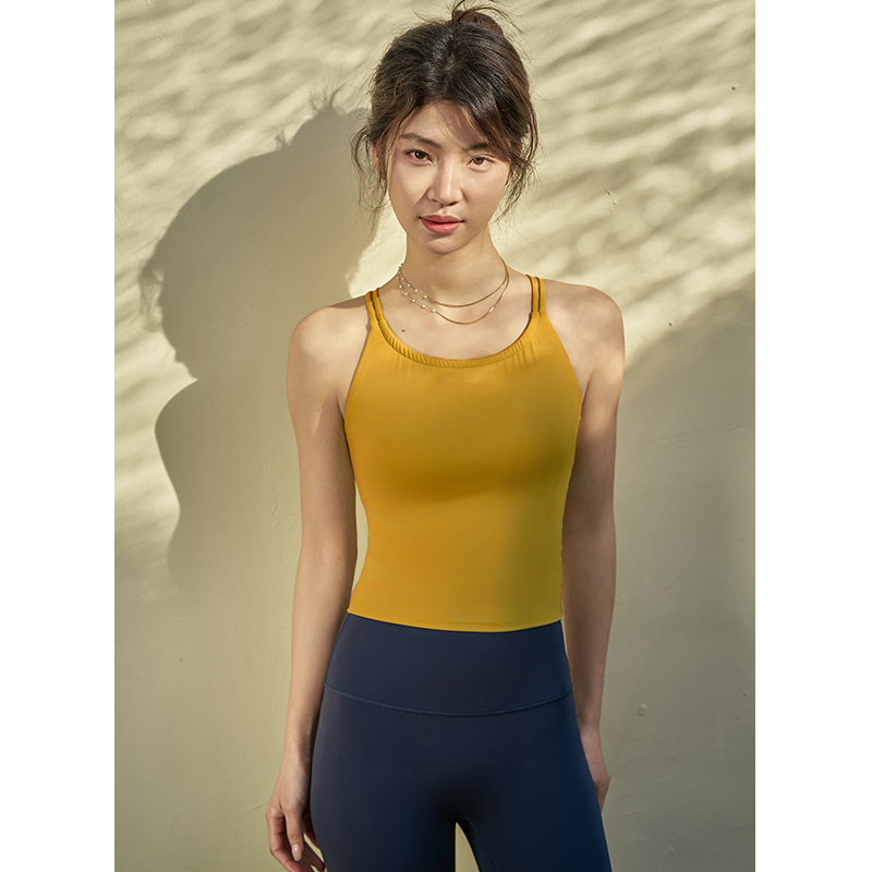 QUEEN YOGA瑜伽服舒適健身運動背心小可愛（內含拆卸式胸墊）