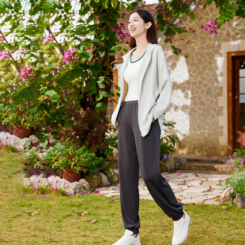 QUEEN YOGA瑜伽服輕薄好穿時尚休閒戶外寬鬆長袖連帽外套