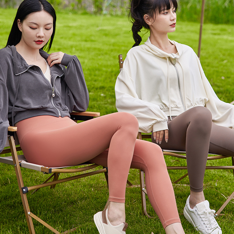 QUEEN YOGA瑜伽祼感軟糯運動健身九分褲
