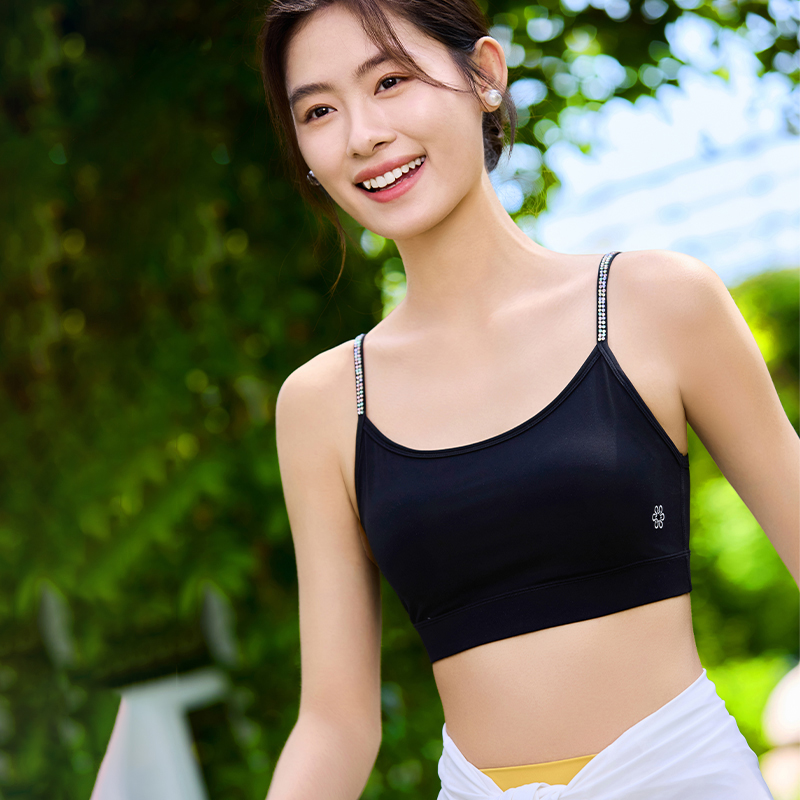 QUEEN YOGA瑜伽服時尚經典BRA運動戶外美背一體成型外穿內搭內衣小可愛（固定一體杯）