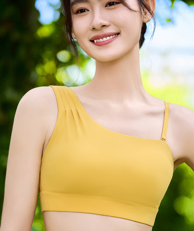 QUEEN YOGA瑜伽服優雅不對稱設計運動BRA內衣小可愛（附贈可拆卸胸墊）