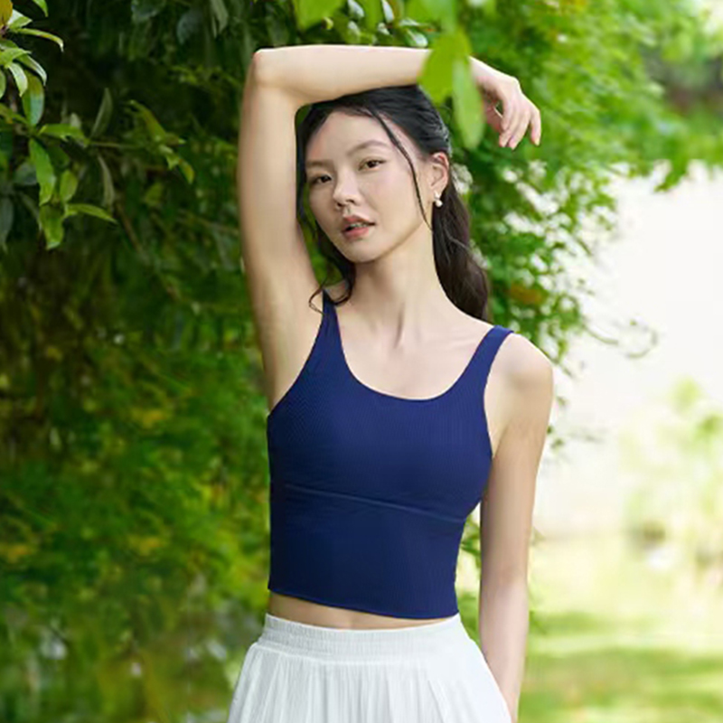 QUEEN YOGA瑜伽專業固定罩杯運動健身背心（固定一體杯）