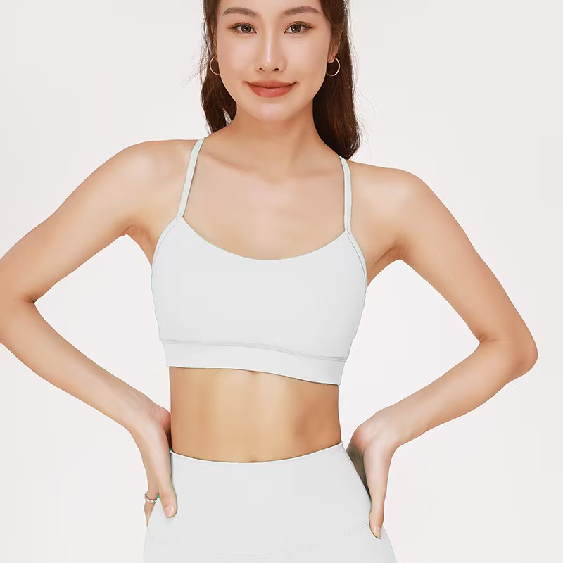 QUEEN YOGA瑜伽性感小V背一體祼感親膚排汗運動內衣