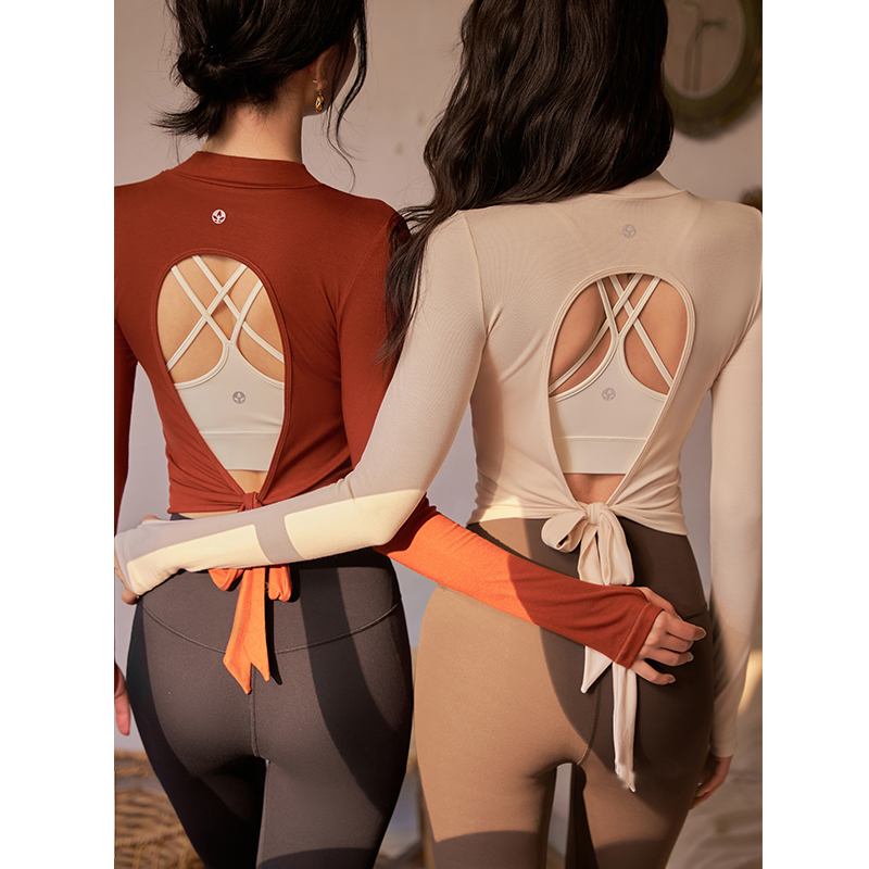 QUEEN YOGA瑜伽秋冬上衣時尚運動罩衫外搭（無胸墊款）