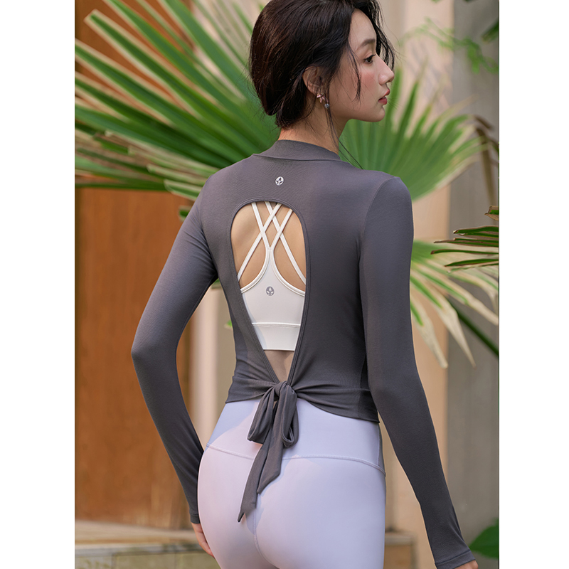 QUEEN YOGA瑜伽秋冬上衣時尚運動罩衫外搭（無胸墊款）