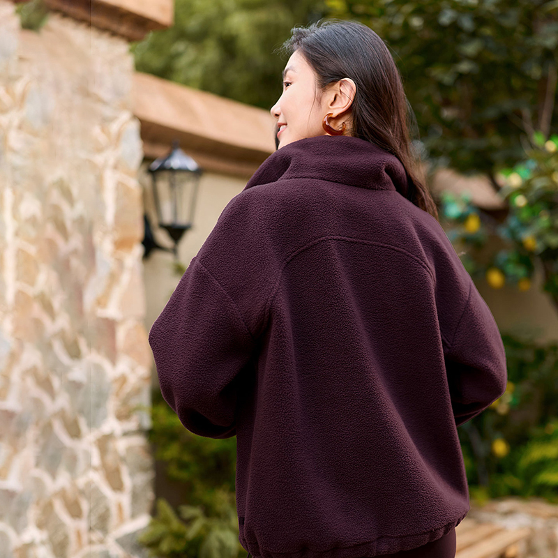 QUEEN YOGA瑜伽服新款保暖加絨運動健身休閒外套