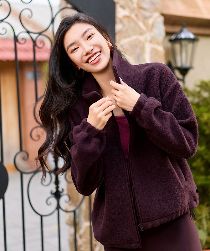 QUEEN YOGA瑜伽服新款保暖加絨運動健身休閒外套