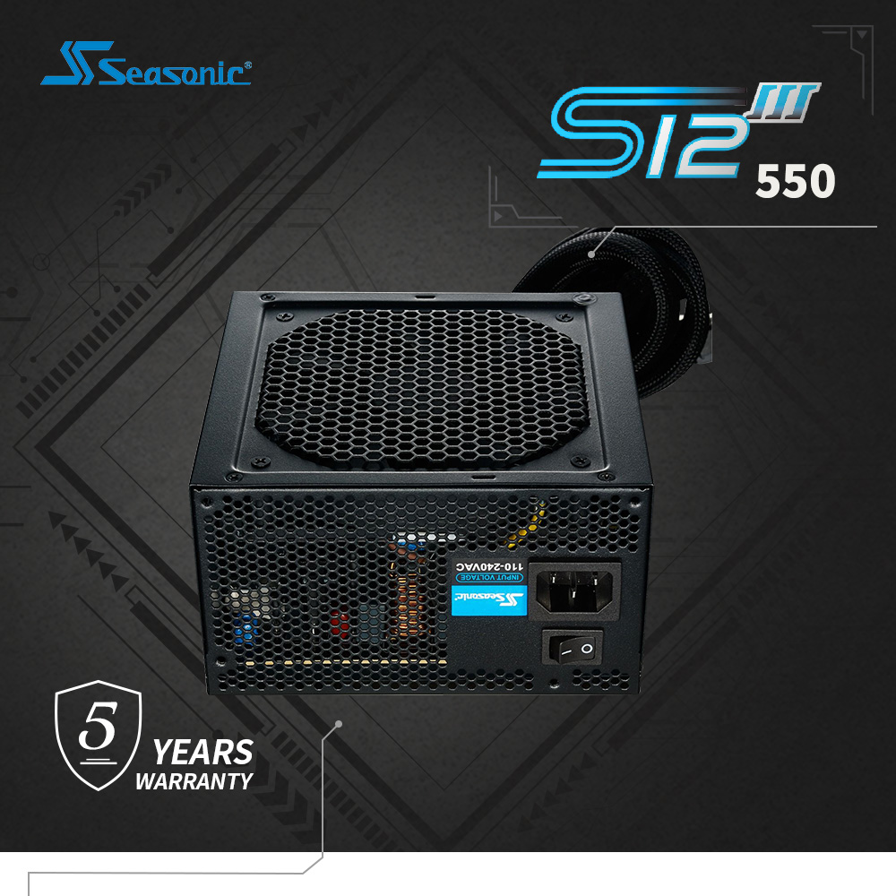 海韻 Seasonic S12III-550 電源供應器 銅牌/直出