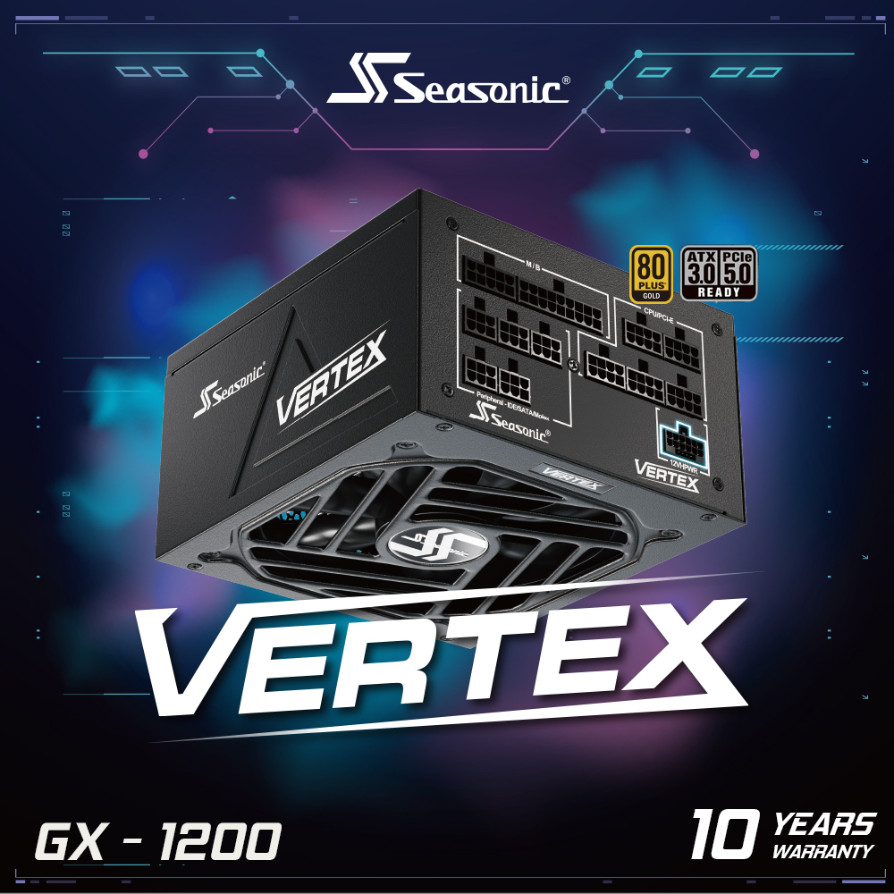 海韻 Seasonic VERTEX GX-1200 ATX3.0 電源供應器 金牌/全模 