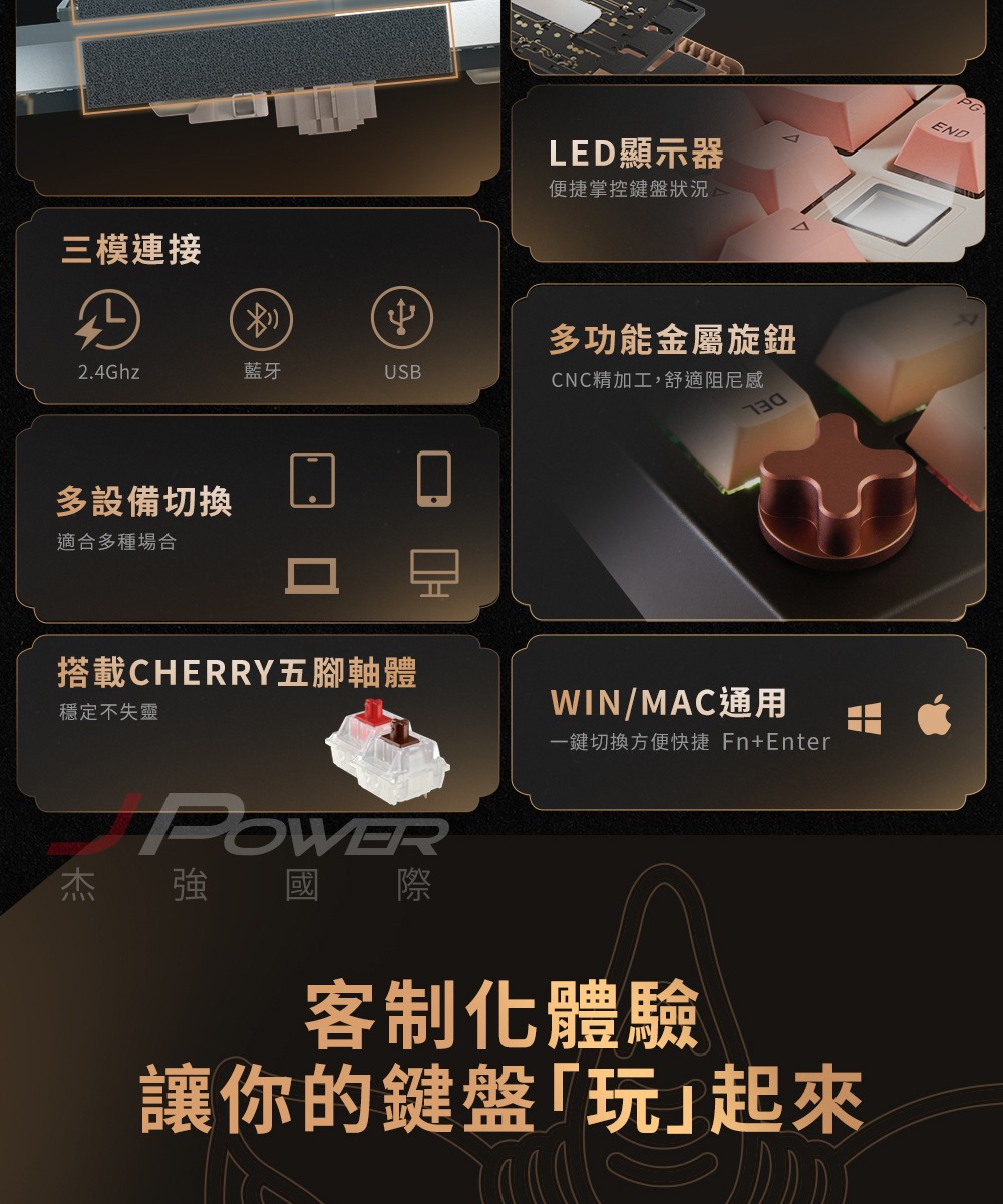 Cherry 無線三模 PIXIU75 RGB MX2A 混天綾茶軸