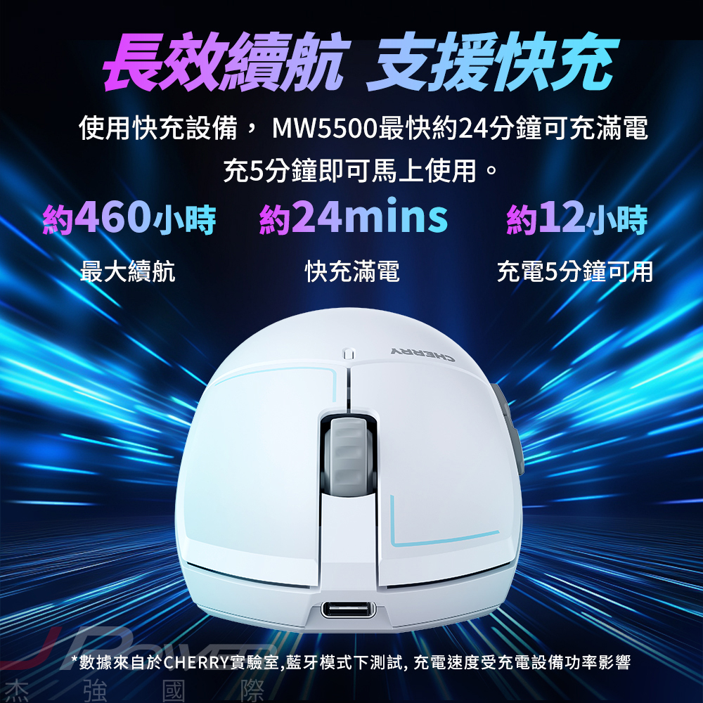 Cherry 無線三模 MW5500白-電競滑鼠