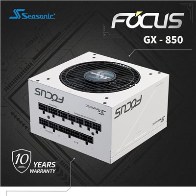 海韻 Seasonic FOCUS GX 850 電源供應器 金牌/全模 (白)