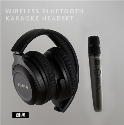 JODIO 藍芽KTV耳機麥克風組-黑色