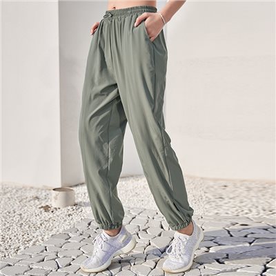 QUEEN YOGA新款休閒運動褲防水材質工裝褲