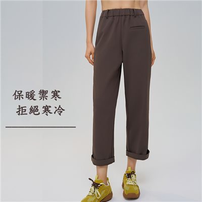 QUEEN YOGA摩登復古加絨九分褲